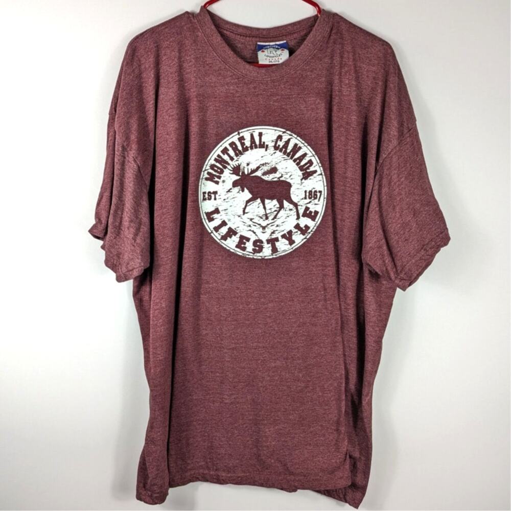 Northern Lifestyles Canada Montreal Moose Graphic T Shirt Mens 2XL Vintage